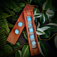 Thumbnail for Light Blue Silk Acrylic - 7pcs RPG Full Dice Set Box Setup