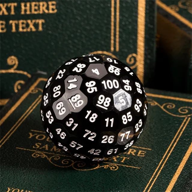 Black Dimple Face Acrylic - D100 RPG Dice