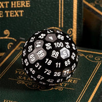 Thumbnail for Black Dimple Face Acrylic - D100 RPG Dice