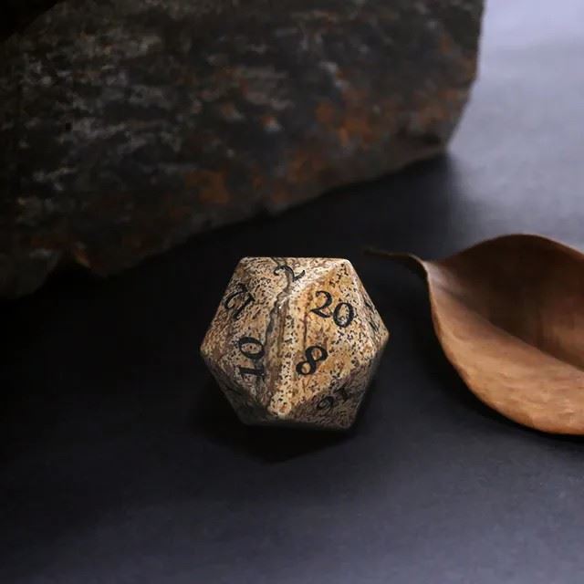 Yellow Jasper Gemstone - 7pcs RPG Dice Set