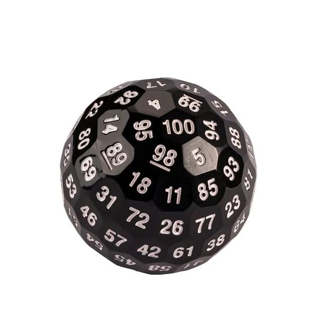 Black Dimple Face Acrylic - D100 RPG Dice
