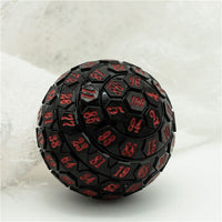 Thumbnail for Black Raised Face Acrylic with Box - D100 RPG Dice