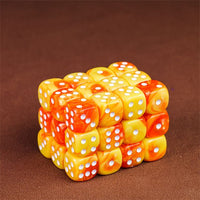 Thumbnail for 12mm Yellow & Orange Acrylic - 10pcs D6 RPG Dice Set