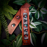 Thumbnail for Blend of Red & Green Acrylic - 7pcs RPG Full Dice Set Box Setup