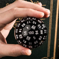 Thumbnail for Black Dimple Face Acrylic - D100 RPG Dice