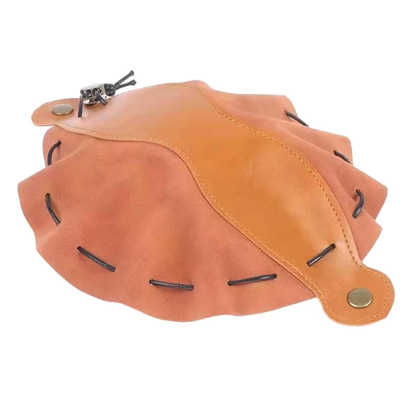 Brown PU Leather Open Tray - Storage Bag