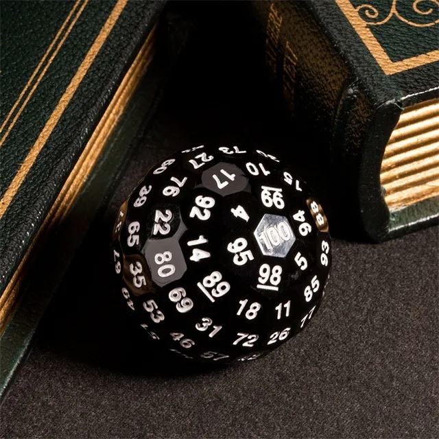 Black Dimple Face Acrylic - D100 RPG Dice