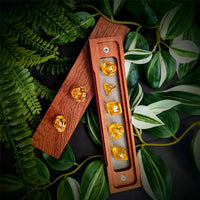 Thumbnail for Clear Yellow Acrylic - 7pcs RPG Full Dice Set Box Setup