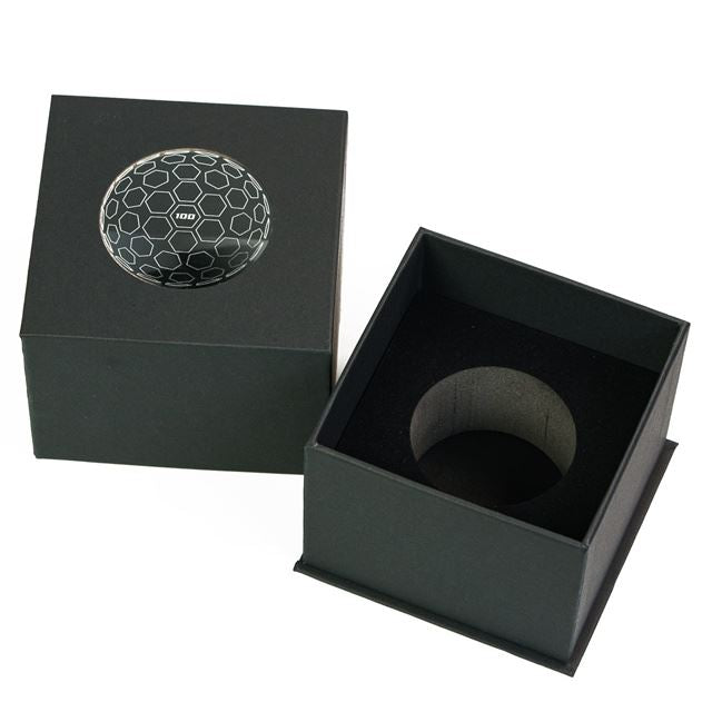 Black Raised Face Acrylic with Box - D100 RPG Dice