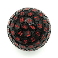 Thumbnail for Black Raised Face Acrylic with Box - D100 RPG Dice