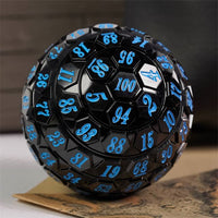 Thumbnail for Black Raised Face Acrylic with Box - D100 RPG Dice