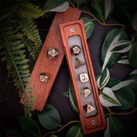 Thumbnail for Bronze Metal with Black Dragon Font - 7pcs RPG Dice Set