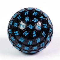 Thumbnail for Black Raised Face Acrylic with Box - D100 RPG Dice