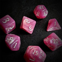Thumbnail for Pink Silk Acrylic - 7pcs RPG Full Dice Set Scatter