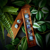 Thumbnail for Blend of Sky Blue & Purple Acrylic - 7pcs RPG Full Dice Set Box Setup