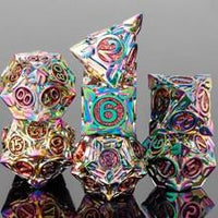 Thumbnail for 7pcs Dice Metal Leaf Circle Rainbow