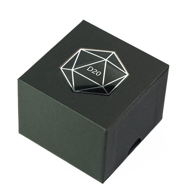 Green & Clear Sharp Acrylic with Box - D20 RPG Dice