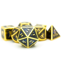 Thumbnail for 7pcs Dice Metal Stitch Gold Dark Blue