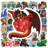 Thumbnail for 50pcs DND Characters Stickers - Novelty