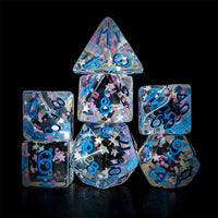 Thumbnail for Star Confetti in Clear Resin - 7pcs RPG Full Dice Set