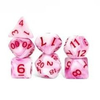 Thumbnail for 7pcs Dice Acrylic Blend Red Font Pink