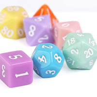 Thumbnail for 7pcs RPG Full Dice Set - Solid Multicoloured Pastel Resin