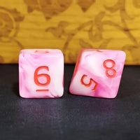 Thumbnail for 7pcs Dice Acrylic Blend Red Font Pink