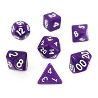 Thumbnail for 7pcs Dice Acrylic Blend White Font Solid Purple