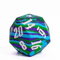 Thumbnail for Blue & Green Layered Silicone - D20 RPG Dice