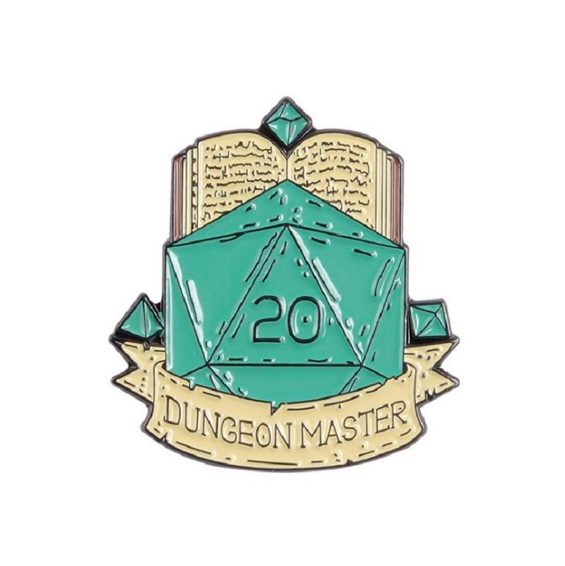 Teal D20 Dungeon Master Pin - Novelty