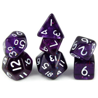 Thumbnail for Glitter in Purple Acrylic - 7pcs RPG Mini Dice Set