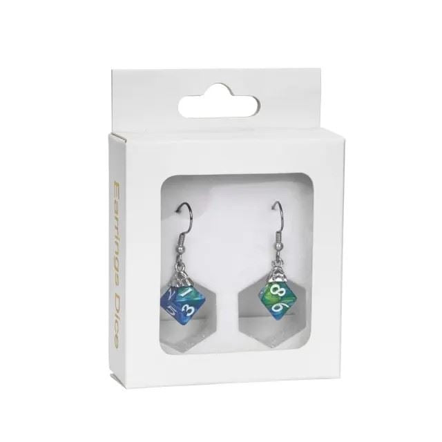 Green & Blue Mini Resin - D8 Earings