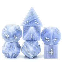 Thumbnail for Purple Agate Gemstone - 7pcs RPG Dice Set