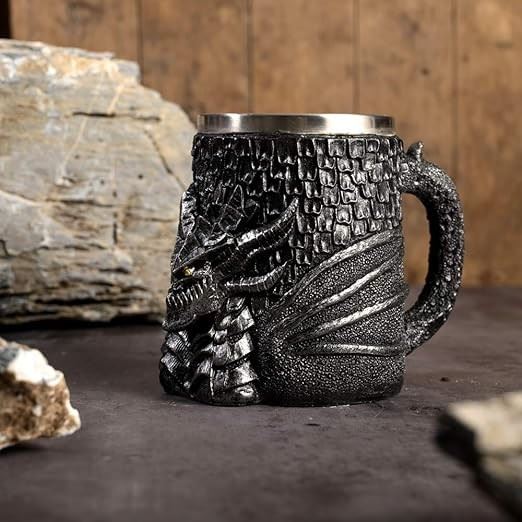 Black Scales & Dragon Mug - Novelty