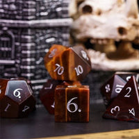 Thumbnail for Tigers Eye Gemstone - 7pcs RPG Dice Set