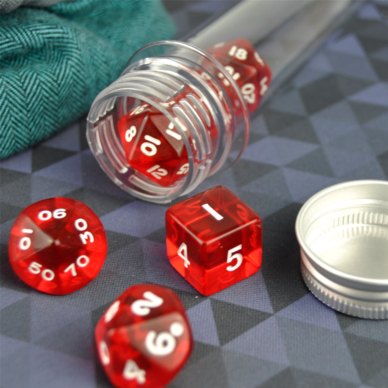 2 pcs of Clear Plastic Tube - Dice Storage