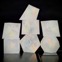 Thumbnail for 7pcs Dice Sharp Frosted White