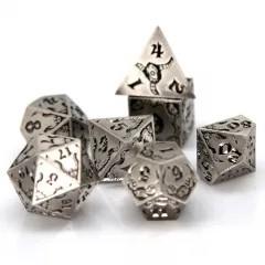 Tentacles in Silver Metal - 7pcs RPG Dice Set