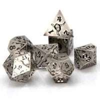 Thumbnail for Tentacles in Silver Metal - 7pcs RPG Dice Set