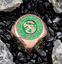 Thumbnail for Dice Metal Spinner Rounded Cube Green Copper