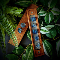 Thumbnail for Glitter in Clear Blue Acrylic - 7pcs RPG Full Dice Set
