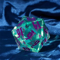 Thumbnail for Clear & Green Sharp Acrylic - D20 RPG Dice