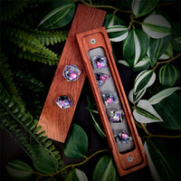 Thumbnail for Pink Mushroom in Clear Resin - 7pcs RPG Full Dice Set