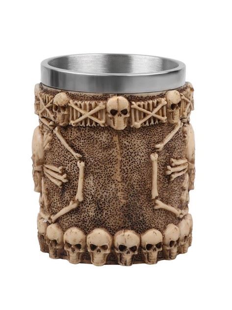 Black & White Skull & Bone Mug - Novelty