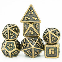 Thumbnail for 7pcs RPG Dice Set - Miniature Bronze Metal