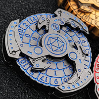Thumbnail for Dice Metal Spinner 3-arm Blue Nickel