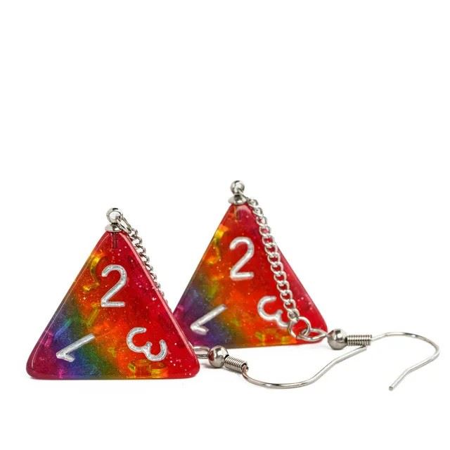 Rainbow Resin - D4 Earings