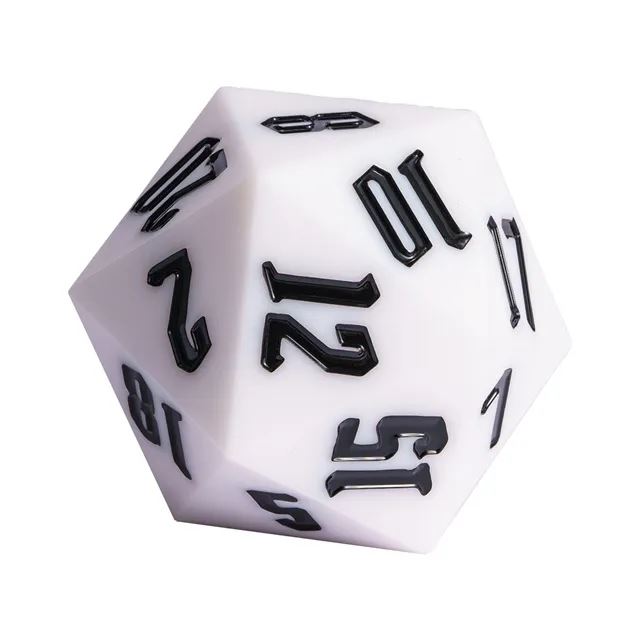 White Sharp Acrylic - D20 RPG Dice