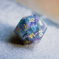 Thumbnail for 7pcs Dice Gem Stone Fluorite Purple
