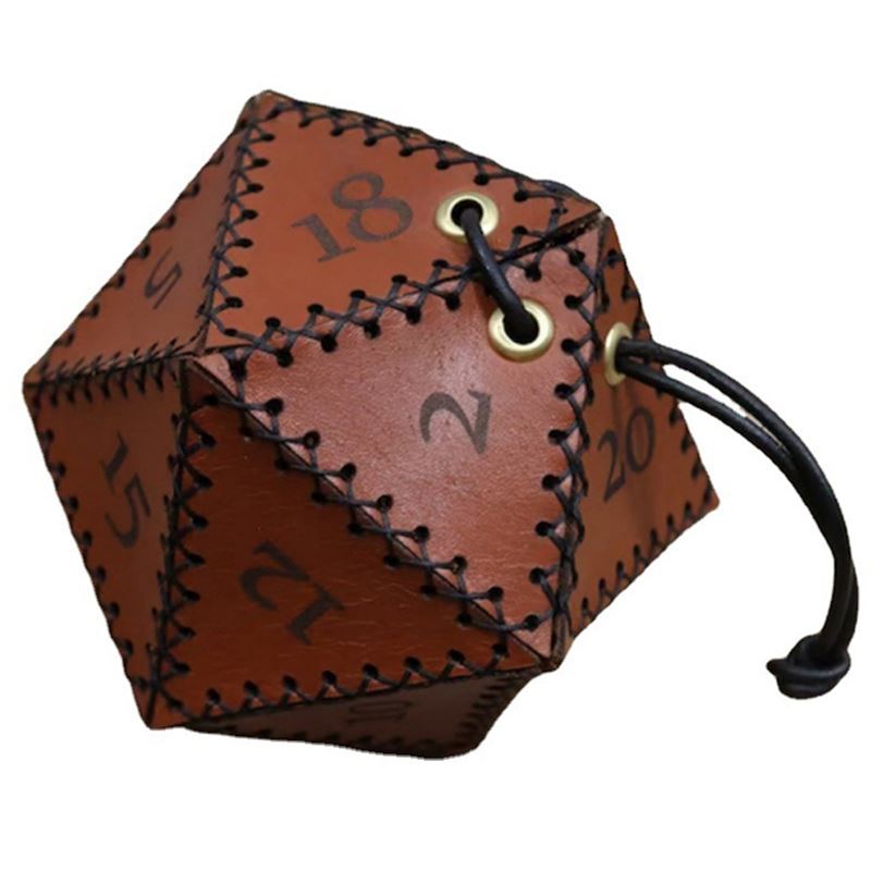 Brown Leather D20 - Storage Bag